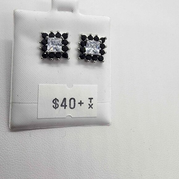 NEW Sterling Silver 925 Elegant Earrings With CZ Stones - Picture 5 of 6